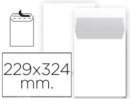 25 bolsas Liderpapel 229x324mm. celulosa blanco 90g/m²